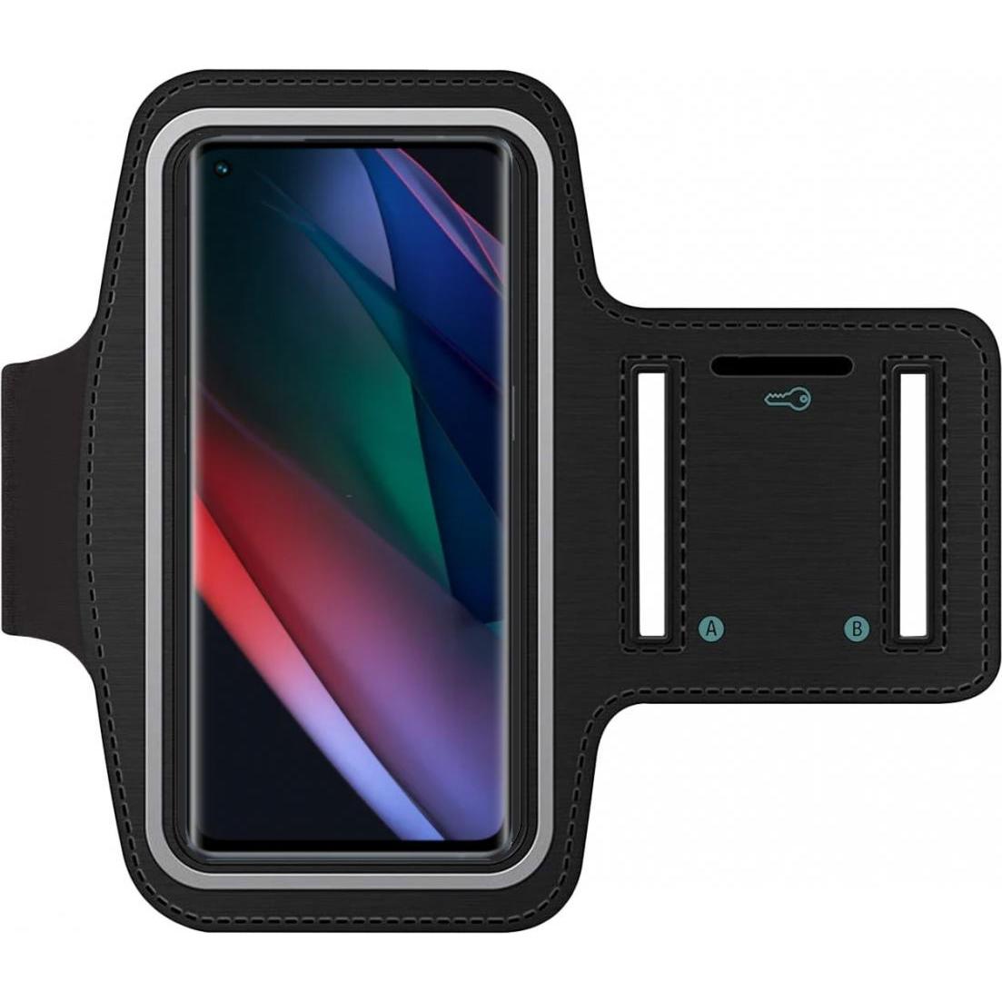 SmartFitness Oppo Find X3 Neo Handy Sport Armband, Smartphone Sportarmband, Schwarz