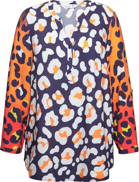 Immagine prodotto Miamoda Bluse, Leo-Mustermix, Tunika-Ausschnitt, Langarm (48)