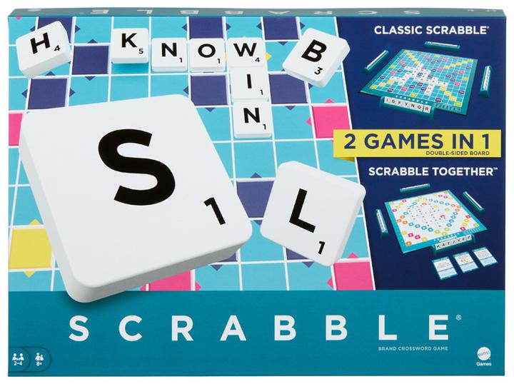 Produktbild Mattel Επιτραπέζιο Scrabble 2 σε 1 για 2-4 Παίκτες 8+ Ετών (Ελληνική Έκδοση) HXW06