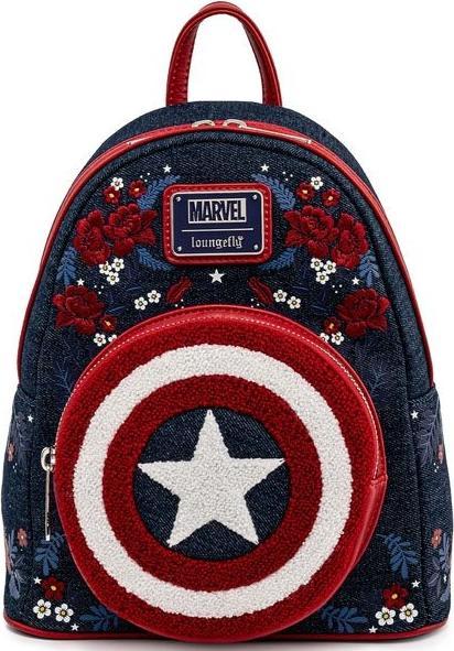 Loungefly Marvel - Rucksack - - FLORAL SHIELD