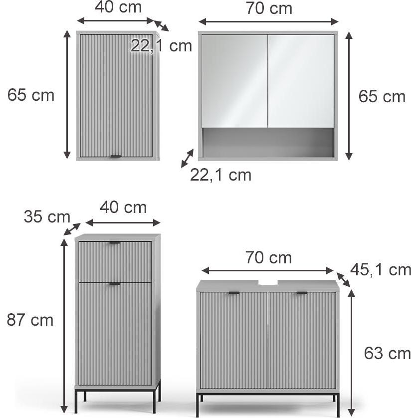 Thumbnail - Vicco, Badmöbelset, Eliza