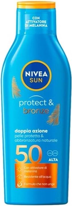 NIVEA SUN Protect & Bronze Crema solare SPF 50 200ml (Latte solare, SPF 50, 200 ml)