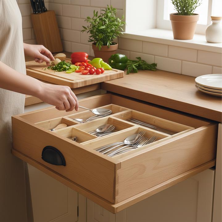 Actual product image Relaxdays 5tlg. Schubladeneinsatz aus Bambus