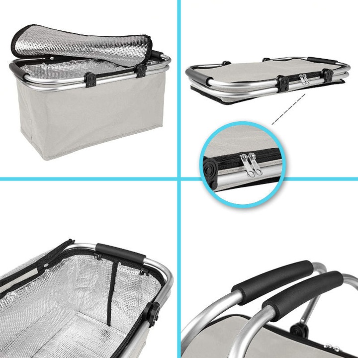 Produktbild Hermex Einkaufskorb Tragekorb Kühlkorb Carrybag Kühltasche Picknickkorb (25 l)