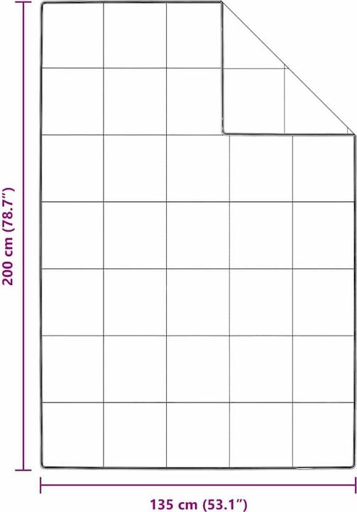 Actual product image vidaXL Baumwollbettdecke (200 x 220 cm, Down)