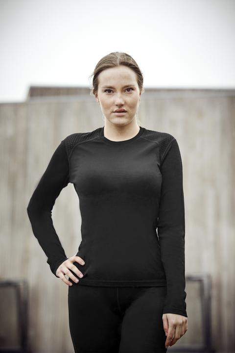 Produktbild Catago Mia LS Merino T-shirt sort M (M)