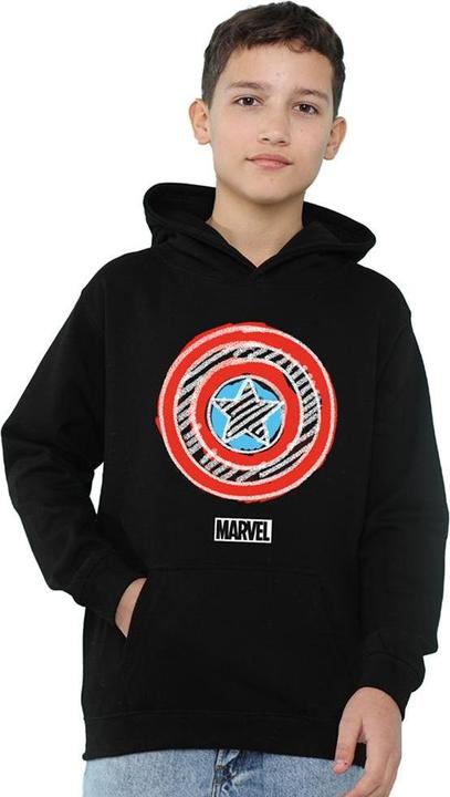 Produktbild Captain America Shield Kapuzenpullover Zum Überziehen (128)