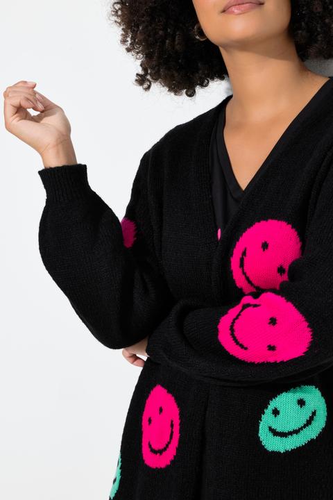 Produktbild Angel of Style Strickjacke, Straight Fit, Smiley-Muster (54, 56)