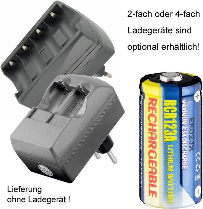 Actual product image AccuCell Battery CR123A (1 pcs., CR123A, 500 mAh)