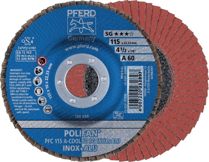 Actual product image Pferd POLIFAN serrated lock washer PFC ACOOL 60 SG INOX ALU (60)
