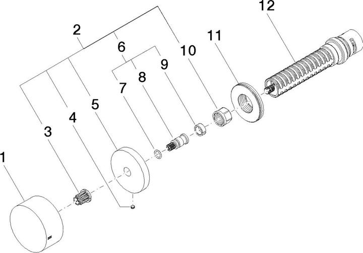 Actual product image Dornbracht Dornb ready-mounted set CL.1 for flush-mounted two-way revers. chr