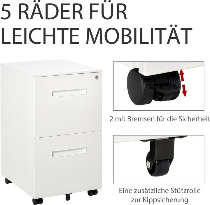 Produktbild Vinsetto Rollcontainer (39 x 48 x 67 cm)