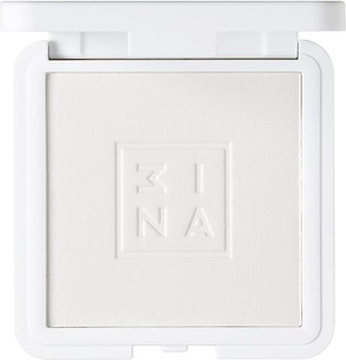 3INA Makeup The Setting Compact Powder 100 White Mineral Powder - Long Lasting Mattifying Effect - N