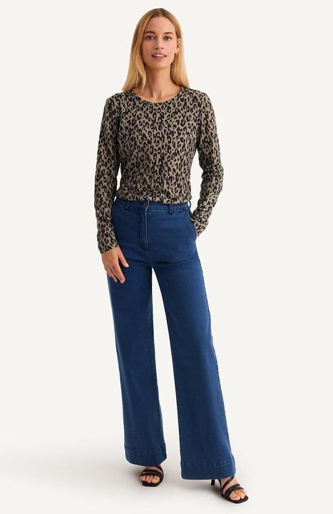 Actual product image Anne Weyburn Patterned shirt made from soft brushed thermal material (34)