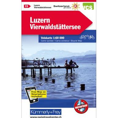 Velokarte 1:60'000 259024119 Luzern-Vierwaldstättersee, Ratgeber von Hallwag Kümmerly+Frey AG
