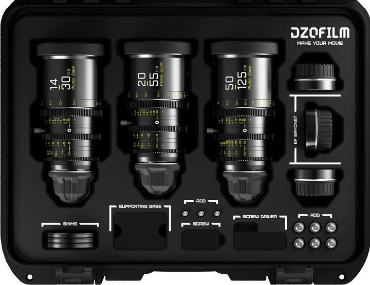 Produktbild Dzofilm Pictor Zoom 3-Lens Kit (14-30/20-55/50-125 T2.8) (Arri PL, APS-C / DX)