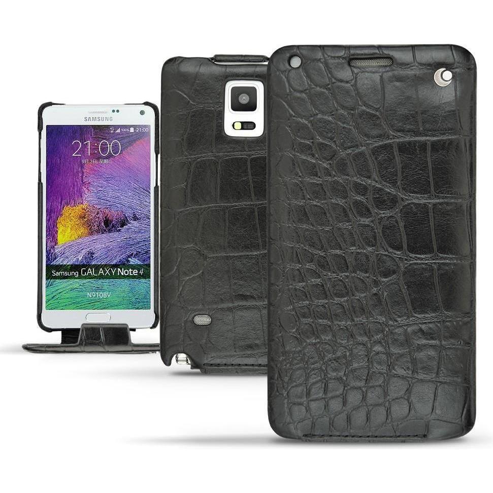 Noreve Lederschutzhülle vertikal (Samsung Galaxy Note 4), Smartphone Hülle, Schwarz