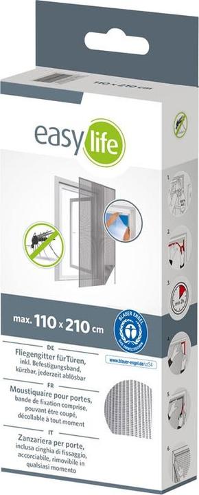 Easy Life Insektenschutz-A-Gitter-Tür 110 x 210 cm weiss mit Klettband (110 x 210 cm)