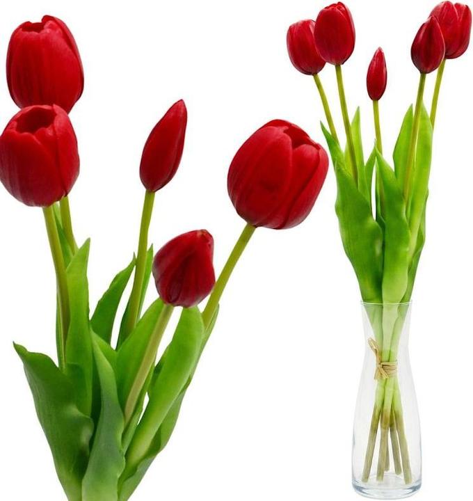 Produktbild Saska Garden Bukiet 5 Tulipanów Czerwonych 39cm Jak żywych Dekoracja Wiosenna