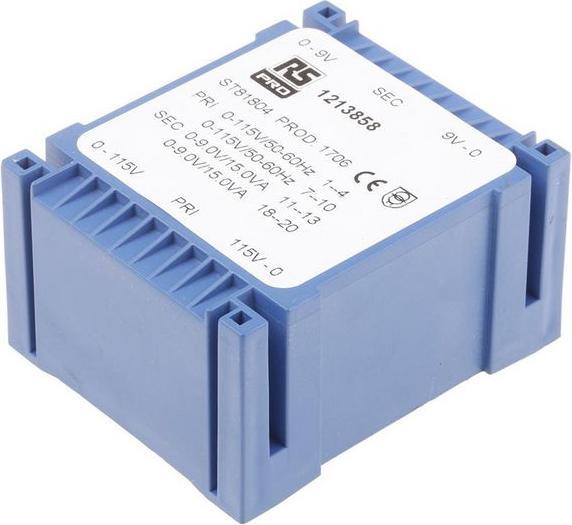 Rs Pro Low Profile PCB Transformer 30VA 2x9V