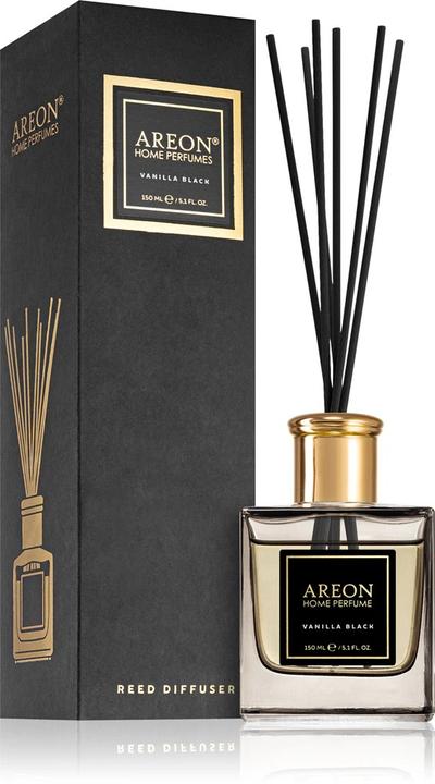 Actual product image Areon HOME BLACK 150 ml - Vanilla black / fragrance sticks