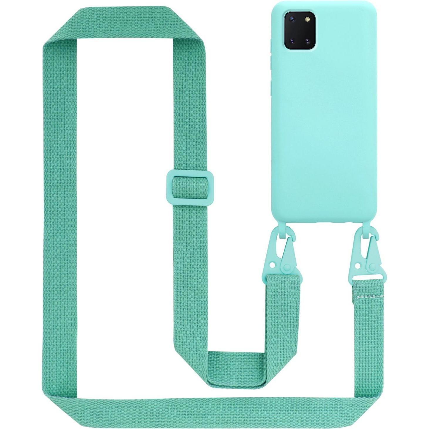 Cadorabo TPU Cover Handy Kette Liquid (Samsung Galaxy A81), Smartphone Hülle, Türkis