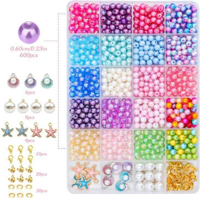 Actual product image MU Classic Kinder Perlen Schmuck DIY für Armband und Kette