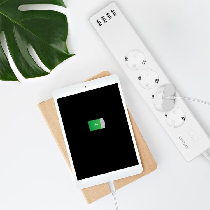 Produktbild LogiLink Smart Home Wi-Fi Outlet Strip 4Port + USB (4 x, CEE 7/3, 1.80 m)