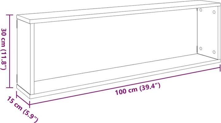 Immagine prodotto vidaXL Wandregal (100 x 15 x 30 cm)