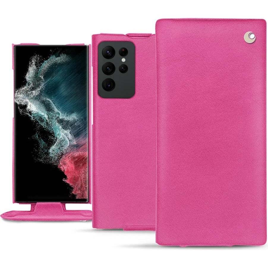 Thumbnail - Noreve Lederschutzhülle vertikal (Samsung Galaxy S22 Ultra), Smartphone Hülle, Rosa