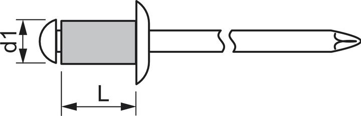 Produktbild Gesipa Blindniet.5,0x25 F Alu (250)