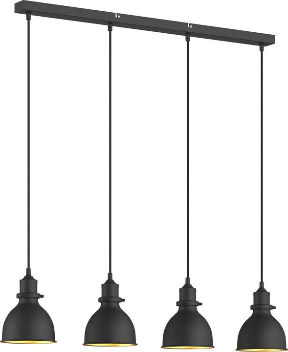 Produktbild Lindby Jasminka 4 Pendelleuchte Black/Gold (E27)
