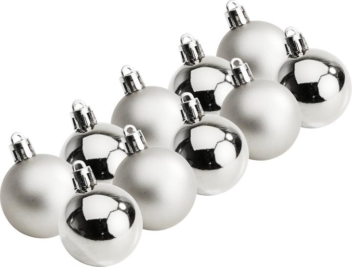 Othmar Weihnachtskugeln aus Kunststoff, 10 Stück, Ø 4,4 cm (10x)