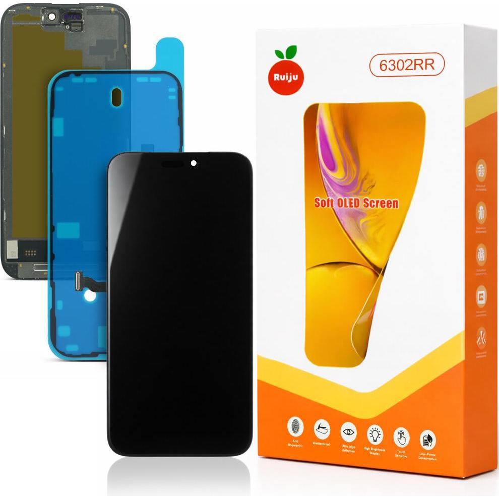 Ruiji RJ Soft OLED- Display für iPhone 16 (mit IC Austausch) (Display, Apple iPhone 16), Pezzi di ricambio per dispositivi mobili