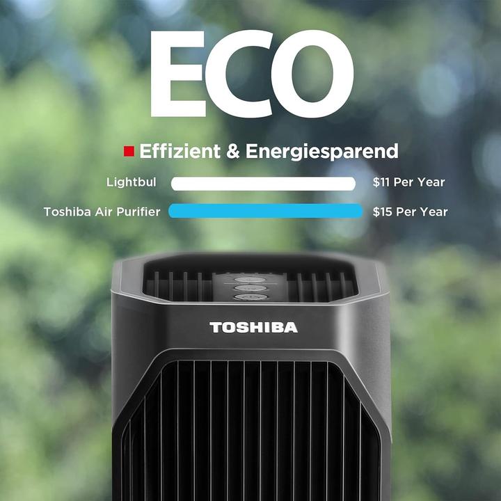 Productafbeelding Toshiba 3-in-1-Luftreiniger mit HEPA-Filter, UV-Licht und 99,7 % Filterleistung (20 m²)