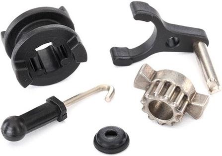 Actual product image Traxxas TRX-4 Drive hub, 2-speed shift dog/ shift fork/ shaft seal/ 2-speed