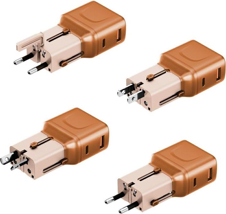 Produktbild Energea Wall charger TravelGo Adapter 35 USB-A/USB-C 35W orange (35 W, 2 Ports)