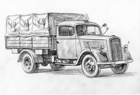 Produktbild Tamiya 1:100 WWII Deutscher 3t Transporter LKW
