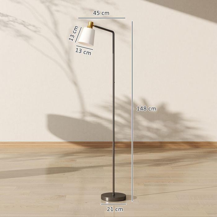 Actual product image Swisshandel24 LED Stehlampe, 350° drehbar, 3000K/4000K/6500K Farbtemperatur, Schwarz (800 lm, E27)