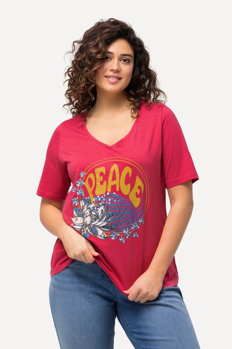 Produktbild Ulla Popken T-Shirt, Pailletten, Classic, V-Ausschnitt, Halbarm (46, 48)
