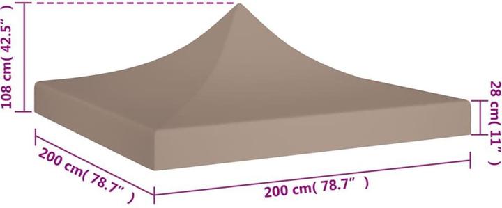 Produktbild vidaXL Partyzeltdach (200 cm, 200 cm)
