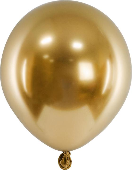 Partydeco Balloon Glossy Gold, Ø 12 cm, 50 pcs. (50 x)