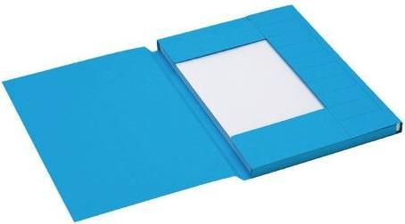 Actual product image Jalema File folder Djois 3 flaps DIN A4 cardboard 310 mm x 230 mm blue (A4, 1 x)