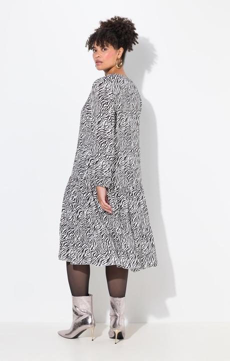 Produktbild Miamoda Midikleid, Zebramuster, Saumvolants (48)