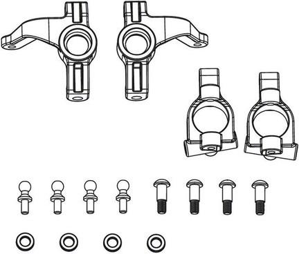 Carson Lenkhebel und Achsschenkel Set vorne X10EB
