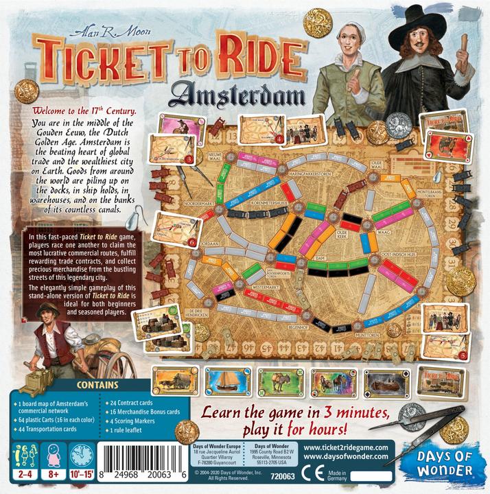 Produktbild Asmodée Days of Wonder Ticket to Ride - Amsterdam EN (Englisch)