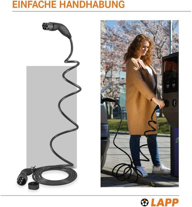 Actual product image Lapp Mobility EV-TYP2 Ladekabel HELIX 1-phasig (Type 2, 7.40 kW, 32 A, 5 m)