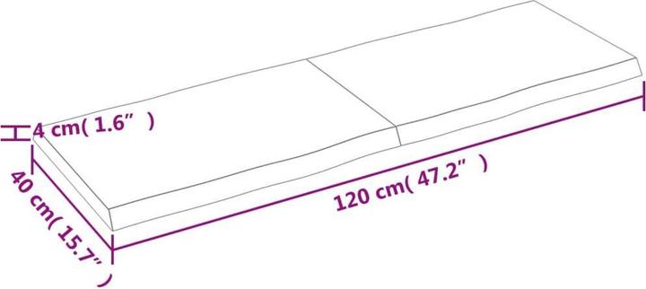 Image du produit vidaXL Tischplatte (120 x 40 cm)