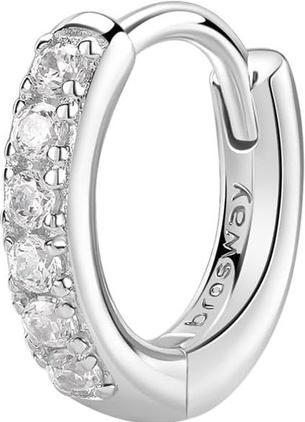 Brosway Fancy Infinite White FIW88 Silver Hoop Single Earring (925er Silber)