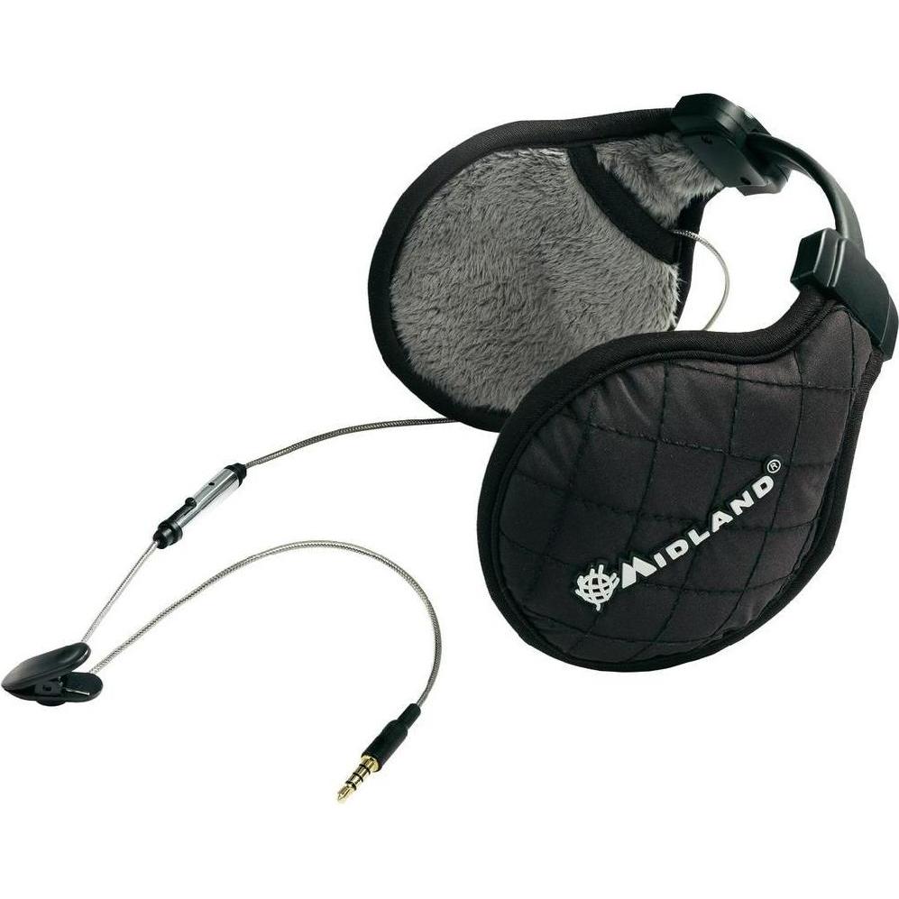 Midland Subzero Stereo-Kopfhörer für die Winterfarbe Schwarz, Code C936.19, Walkie-Talkie Zubehör